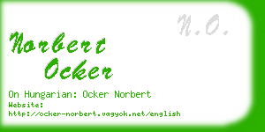 norbert ocker business card